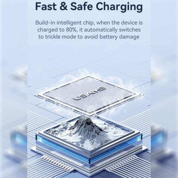 Дата кабель USAMS US-SJ688 USB to Type-C 3A KY Series (1m) Рожевий - Зображення 2