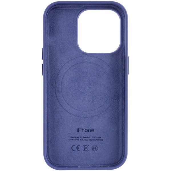 Шкіряний чохол для Apple iPhone 14 Pro Max Ліловий Leather Case with MagSafe - Зображення 2