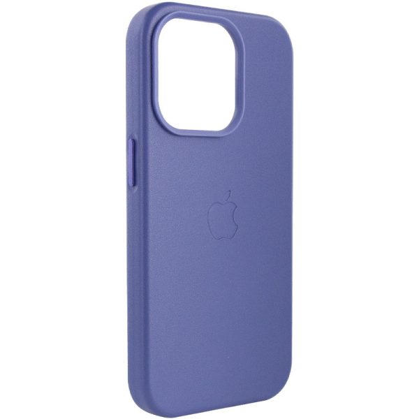 Шкіряний чохол для Apple iPhone 14 Pro Max Ліловий Leather Case with MagSafe - Зображення 4