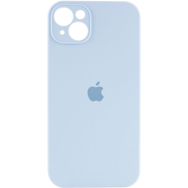 Чохол для iPhone 15 Plus Блакитний Silicone Case Full Camera Protective