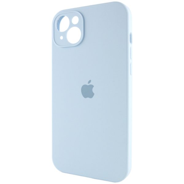 Чохол для iPhone 15 Plus Блакитний Silicone Case Full Camera Protective - Зображення 3