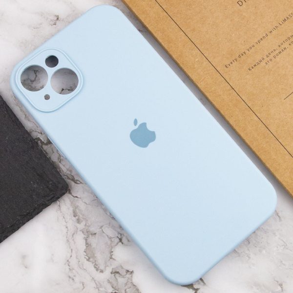 Чохол для iPhone 15 Plus Блакитний Silicone Case Full Camera Protective - Зображення 5