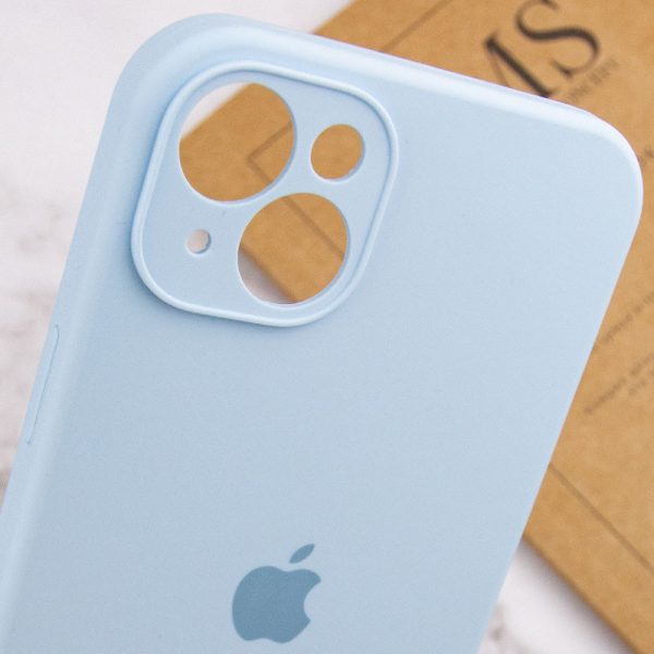Чохол для iPhone 15 Plus Блакитний Silicone Case Full Camera Protective - Зображення 6