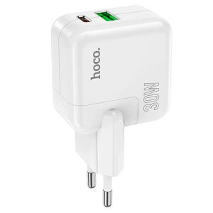 Зарядний пристрій Hoco C111A PD 30W+QC3.0 (1USB-A/1C) Білий
