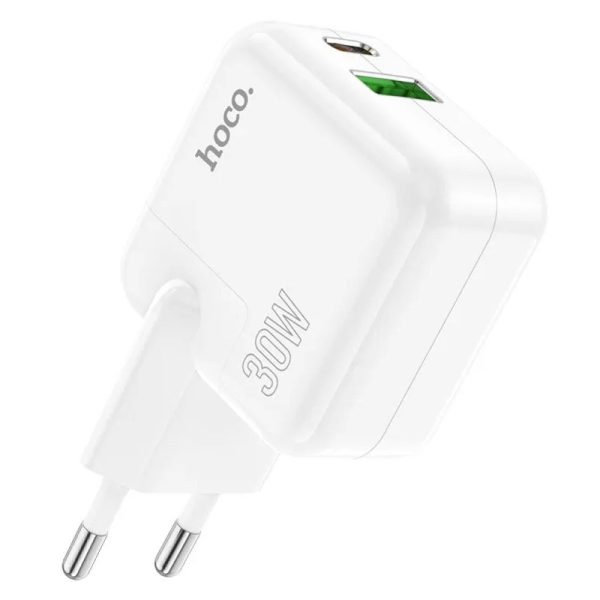 Зарядний пристрій Hoco C111A PD 30W+QC3.0 (1USB-A/1C) Білий - Зображення 2