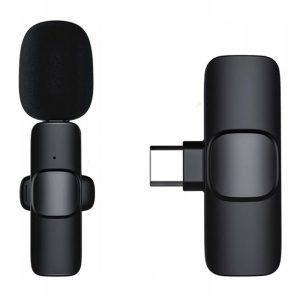 Мікрофон петличний для телефону K9 Bluetooth 2in1 USB-C Чорний