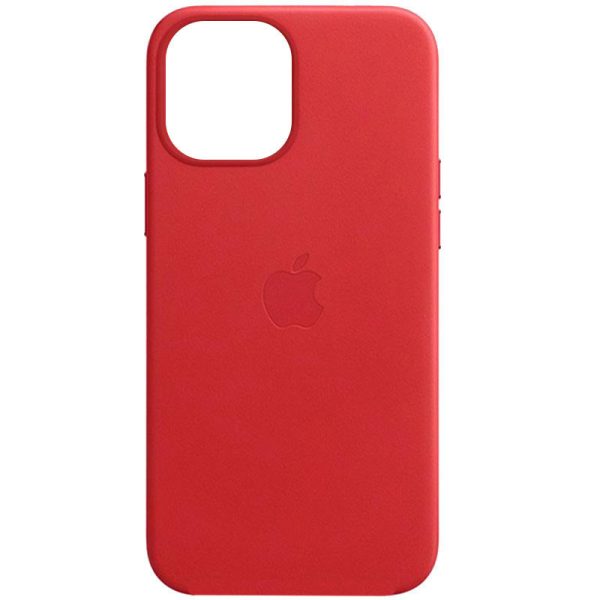 Шкіряний чохол для Apple iPhone 12 Pro / 12 Червоний Leather Case