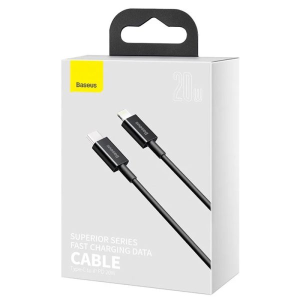 Дата кабель Baseus Superior Series Fast Charging Type-C to Lightning PD 20W (1m) (CATLYS-A) Чорний - Зображення 5