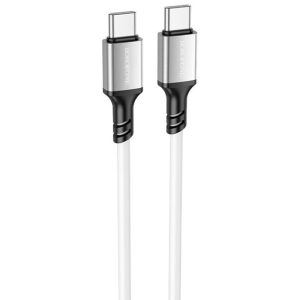 Дата кабель Borofone BX83 Famous PD60W Type-C to Type-C (1m) Білий