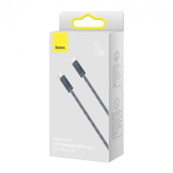 Дата кабель Baseus Dynamic Series Type-C to Lightning 20W (1m) (CALD000002)  Сірий - Зображення 2