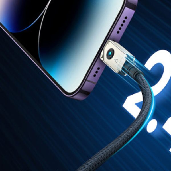 Дата кабель Baseus Unbreakable Series Fast Charging USB to Lightning 2.4A 1m (P10355802111-0) Білий - Зображення 3