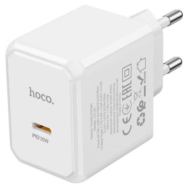 Зарядний пристрій HOCO CS13A Ocean PD20W (1USB-C) Білий - Зображення 2