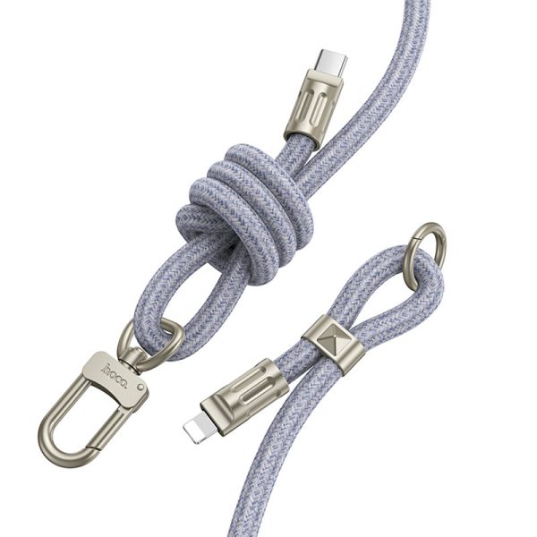 Дата кабель-шнурок Hoco GH7 Elegant Type-C to Lightning (1.8m) Синій - Зображення 2