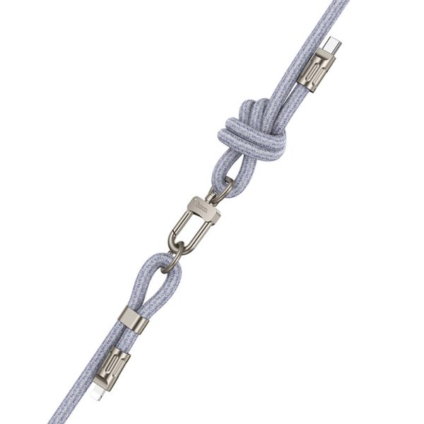 Дата кабель-шнурок Hoco GH7 Elegant Type-C to Lightning (1.8m) Синій - Зображення 3
