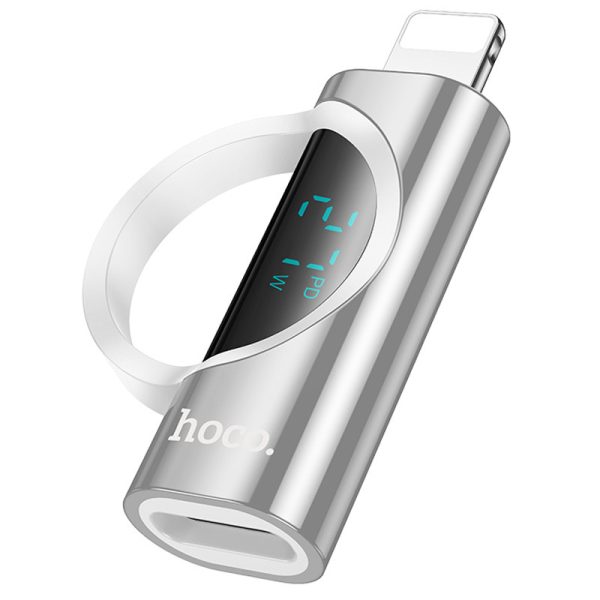 Перехідник Hoco UA32B Lightning male to Type-C female display adapter Срібний - Зображення 2