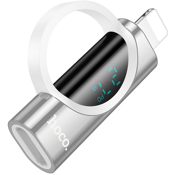 Перехідник Hoco UA32B Lightning male to Type-C female display adapter Срібний - Зображення 3