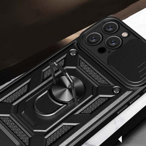 Ударостійкий чохол для Apple iPhone 13 Pro Max Чорний Camshield Serge Ring - Зображення 4