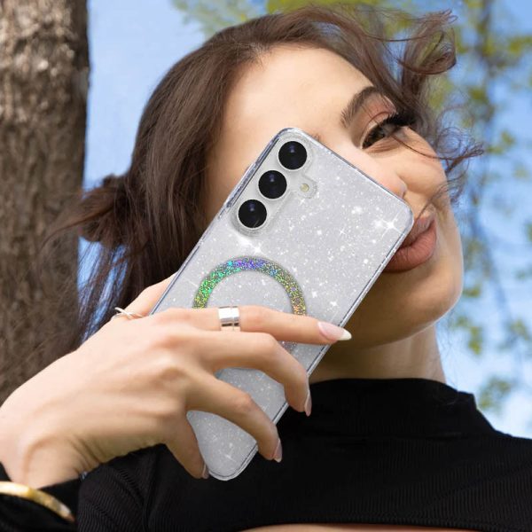 Чохол для Samsung Galaxy A25 5G Прозорий TPU Eclipse Sparkle (MagFit) - Зображення 2