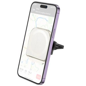 Автотримач Hoco H42 Crystal ring magnetic (air outlet) Білий