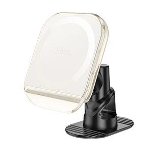 Автотримач Hoco H43 Crystal ring magnetic (center console) Білий