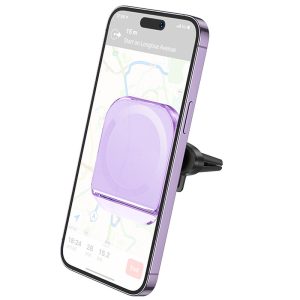 Автотримач Hoco H42 Crystal ring magnetic (air outlet) Фіолетовий
