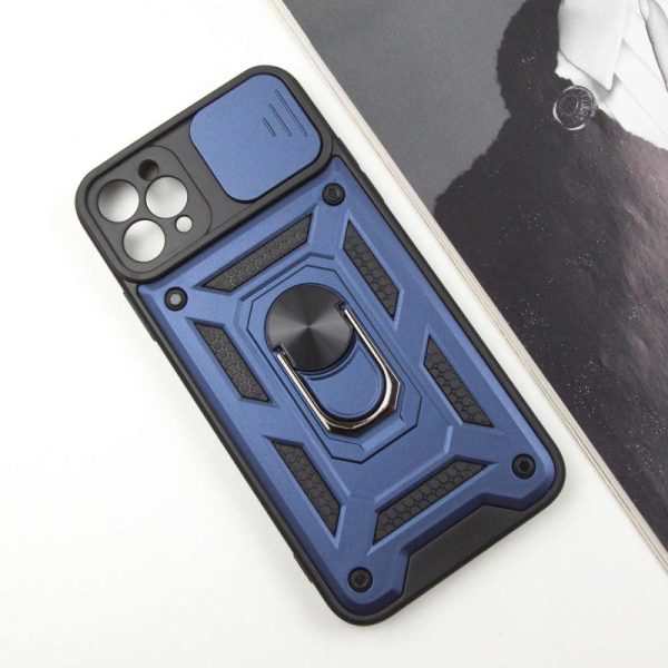 Ударостійкий чохол для Apple iPhone 12 Pro Max Синій Camshield Serge Ring - Зображення 3