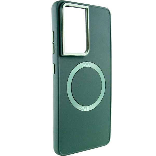 Чохол для Samsung Galaxy S22 Ultra Зелений Bonbon Metal Style with MagSafe