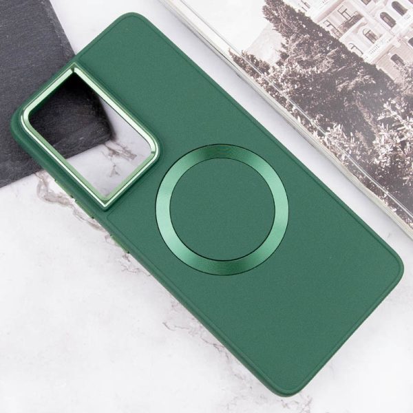 Чохол для Samsung Galaxy S22 Ultra Зелений Bonbon Metal Style with MagSafe - Зображення 4