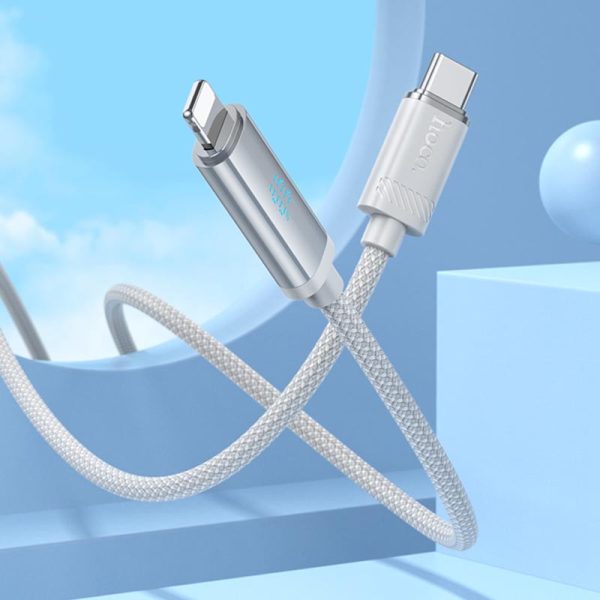 Дата кабель Hoco U127 Power Type-C to Lightning (1.2m) Срібний / Сірий - Зображення 3