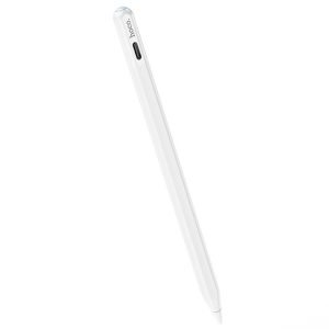 Стилус Hoco GM112 Intelligent anti-lost active capacitive pen with digital display for iP Білий