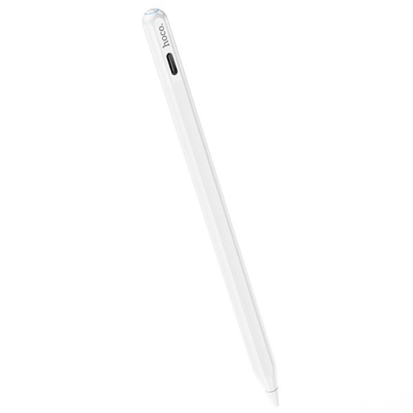 Стилус Hoco GM112 Intelligent anti-lost active capacitive pen with digital display for iP Білий
