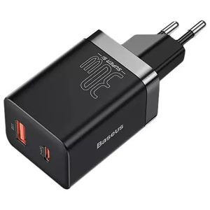 Зарядний пристрій Baseus Super Si Pro Quick Charger 30W (1USB-A/1C) (CCSUPP-E) Чорний