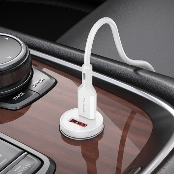 АЗП Borofone BZ18A PD20W+QC3.0 (1USB-A/1C) + кабель Type-C to Type-C Білий - Зображення 3