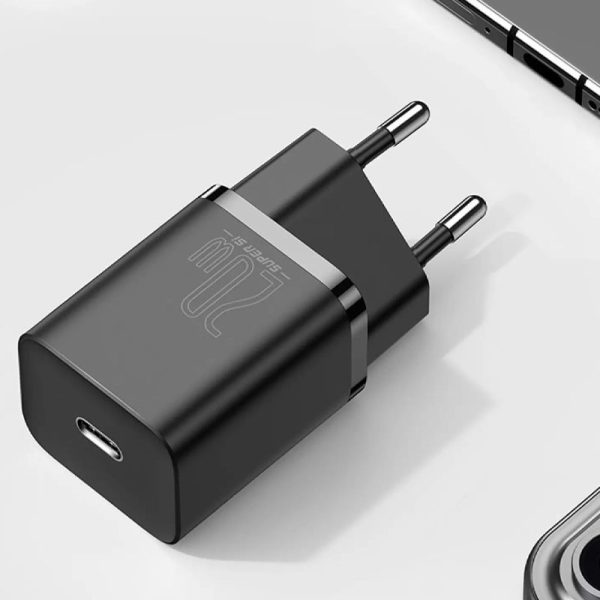 Зарядний пристрій Baseus Super Si Quick Charger 20W (1USB-C) (CCSUP-B) Чорний - Зображення 2