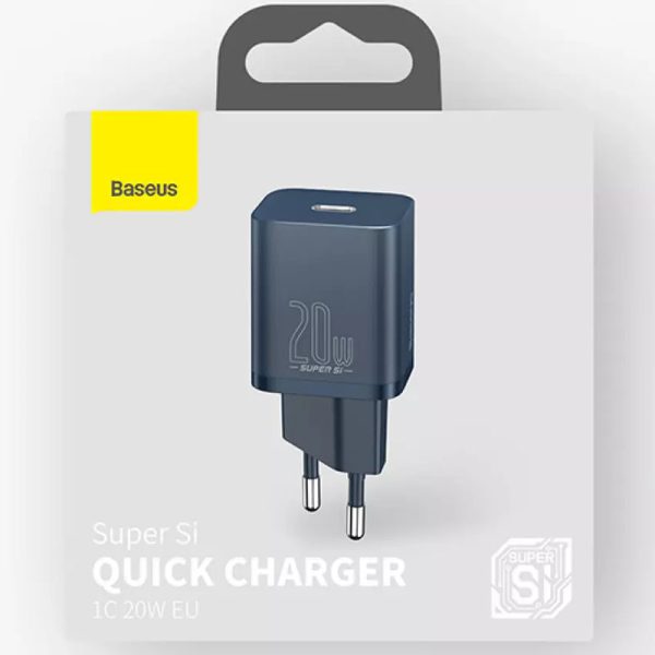 Зарядний пристрій Baseus Super Si Quick Charger 20W (1USB-C) (CCSUP-B) Синій - Зображення 3