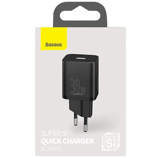 Зарядний пристрій Baseus Super Si Quick Charger 30W (1USB-C) (CCSUP-J) Чорний - Зображення 4