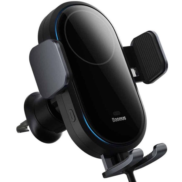 Автотримач з БЗП Baseus LightChaser Wireless Charging Electric Car Mount 15W (C40355900121-00) Чорний - Зображення 2