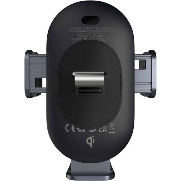 Автотримач з БЗП Baseus LightChaser Wireless Charging Electric Car Mount 15W (C40355900121-00) Чорний - Зображення 4