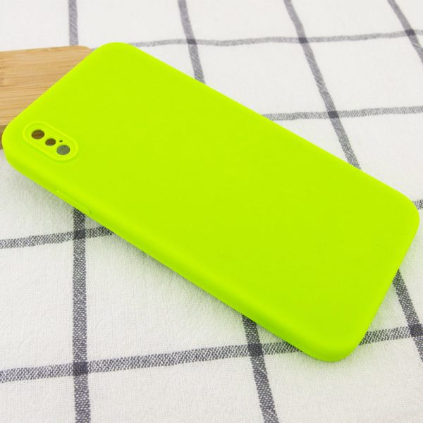 Silicone Case Square Full Camera Protective NOLOGO для Apple iPhone XS Max Салатовий - Зображення 2