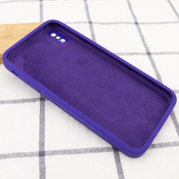 Silicone Case Square Full Camera Protective NOLOGO для Apple iPhone XS Max Фіолетовий - Зображення 3