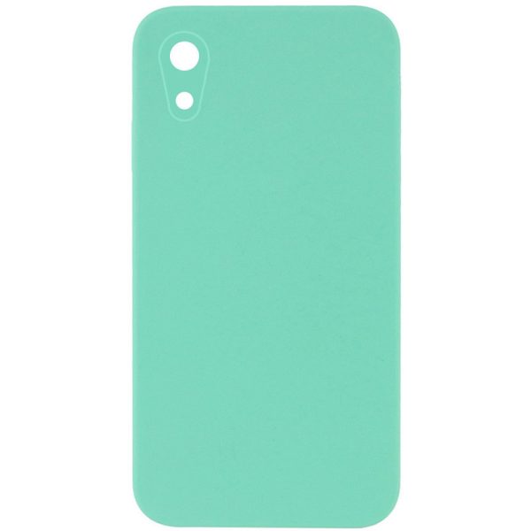 Silicone Case Square Full Camera Protective NOLOGO для Apple iPhone XR Бірюзовий