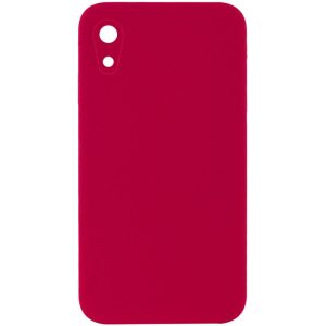 Silicone Case Square Full Camera Protective NOLOGO для Apple iPhone XR Червоний