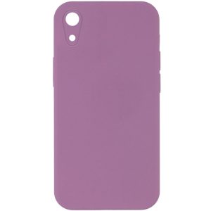Silicone Case Square Full Camera Protective NOLOGO для Apple iPhone XR Ліловий