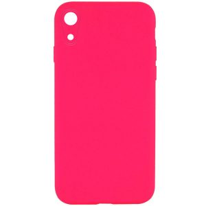 Silicone Case Square Full Camera Protective NOLOGO для Apple iPhone XR Рожевий