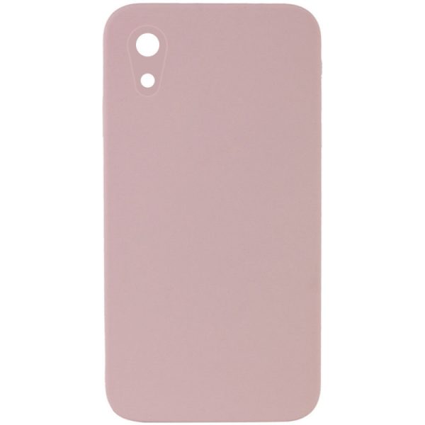 Silicone Case Square Full Camera Protective NOLOGO для Apple iPhone XR Рожевий