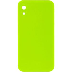 Silicone Case Square Full Camera Protective NOLOGO для Apple iPhone XR Салатовий