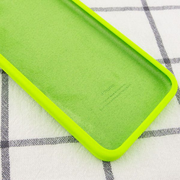 Silicone Case Square Full Camera Protective NOLOGO для Apple iPhone XR Салатовий - Зображення 3