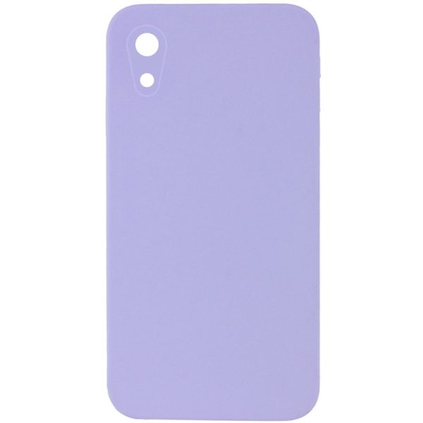 Silicone Case Square Full Camera Protective NOLOGO для Apple iPhone XR Бузковий
