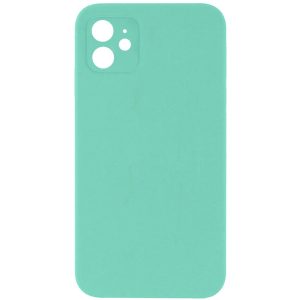 Silicone Case Square Full Camera Protective NOLOGO для Apple iPhone 11 Бірюзовий
