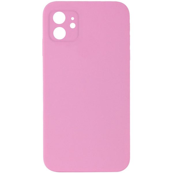Silicone Case Square Full Camera Protective NOLOGO для Apple iPhone 11 Рожевий